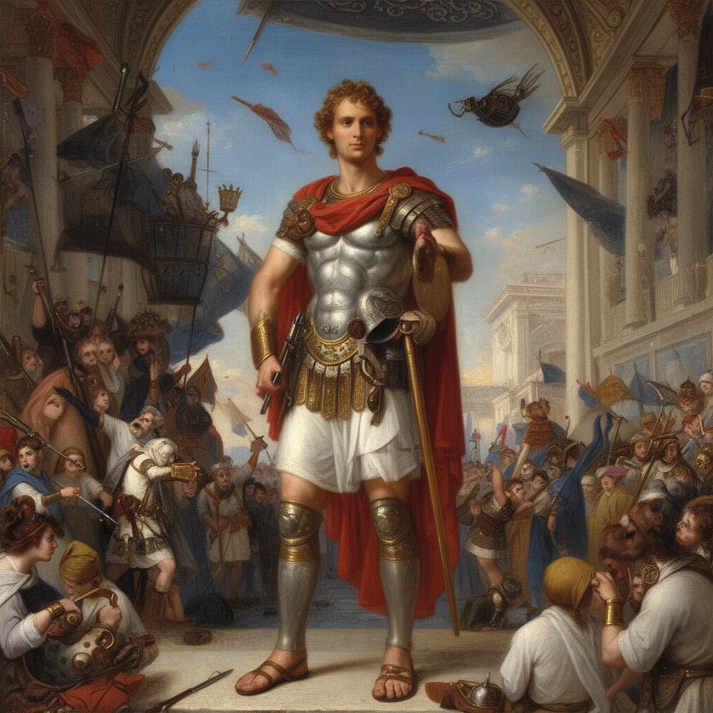 AI-generated illustration of Claudius Pompeianus