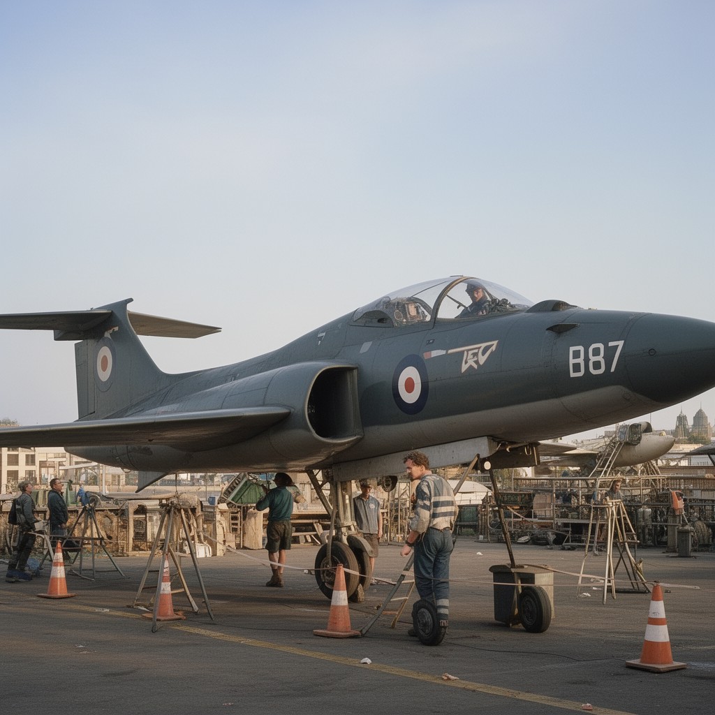 AI-generated illustration of Hawker Sea Hawk