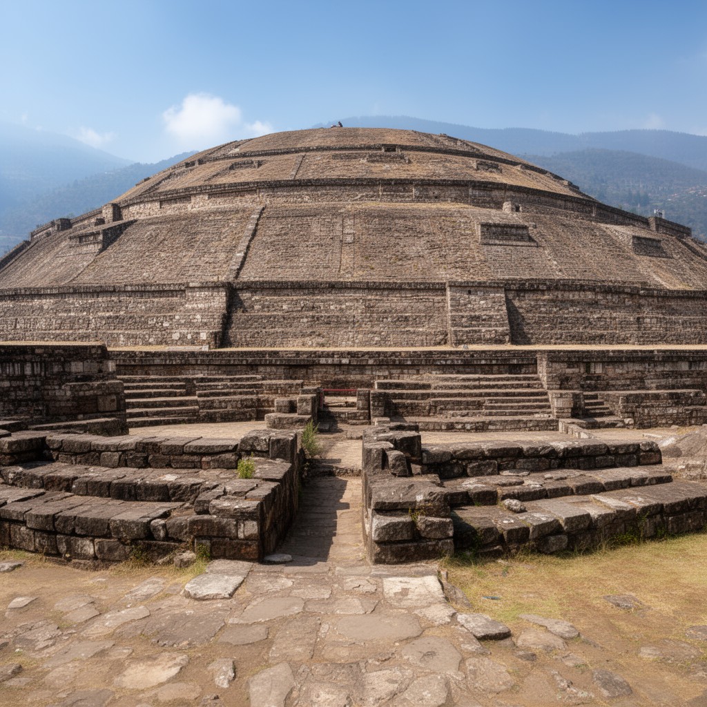 AI-generated illustration of Cuicuilco