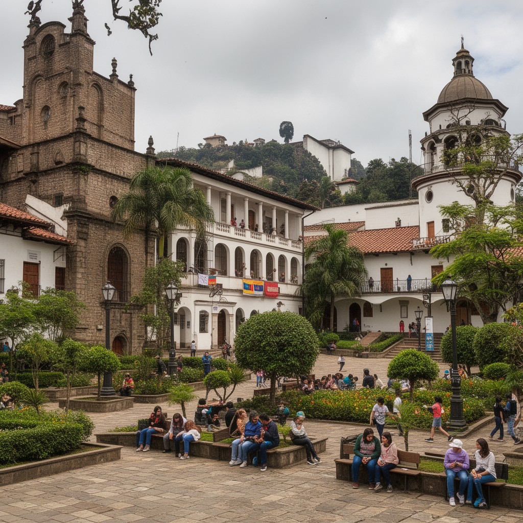 AI-generated illustration of Universidad del Rosario (historic campus)