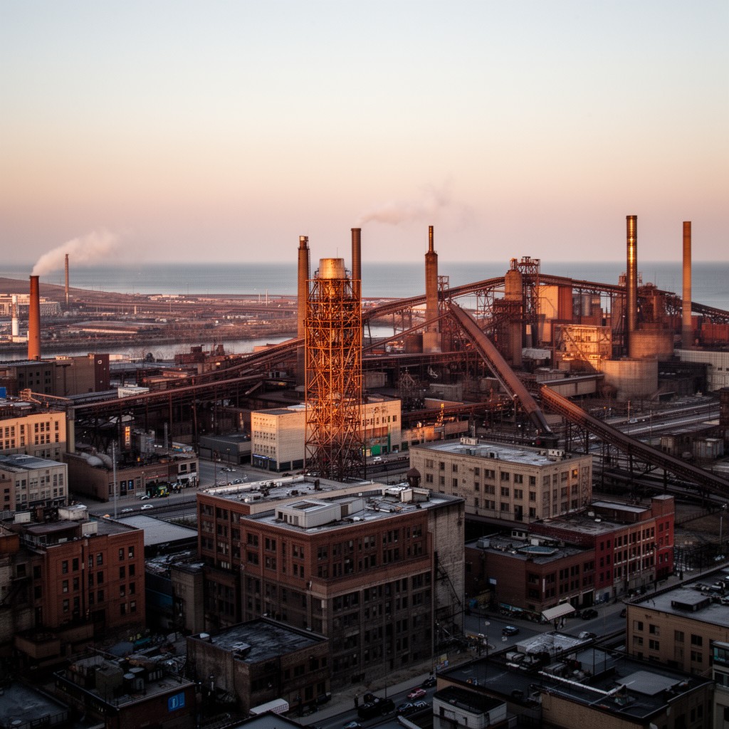 AI-generated illustration of East Chicago, Indiana