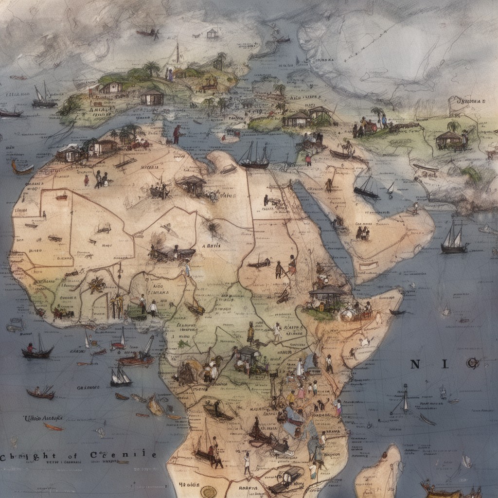 AI-generated illustration of Bight of Benin