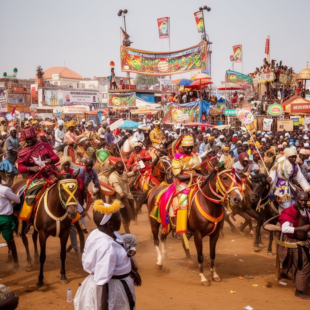 AI-generated illustration of Durbar festival