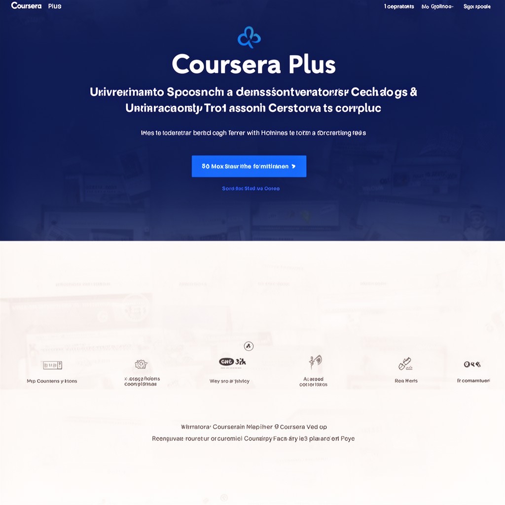 AI-generated illustration of Coursera Plus