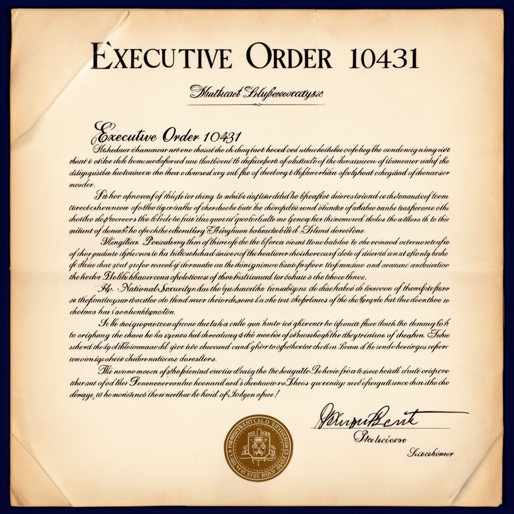 AI-generated illustration of Executive Order 10431