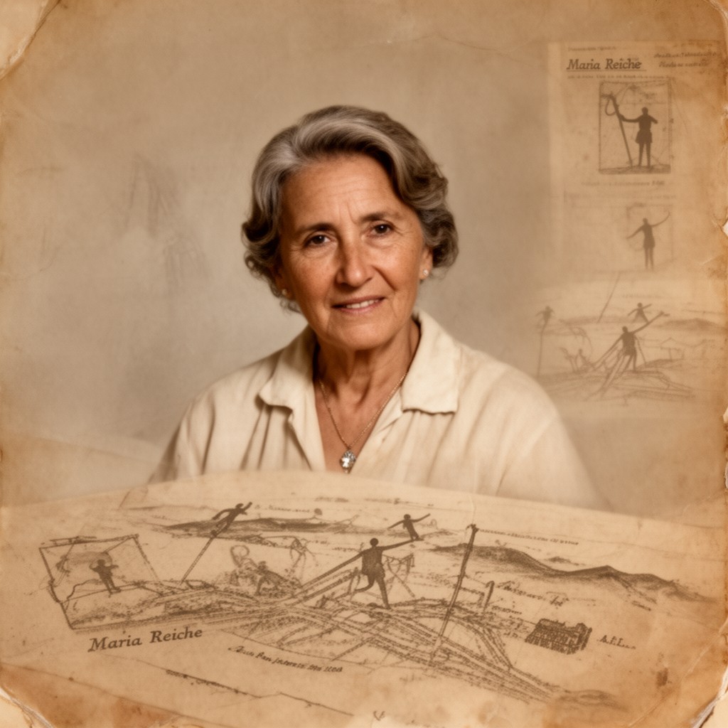 AI-generated illustration of Maria Reiche
