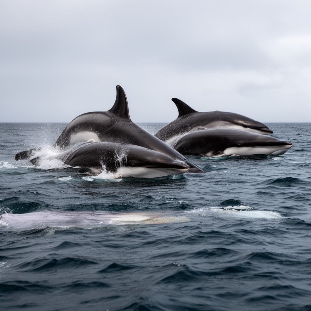 AI-generated illustration of international whaling moratorium