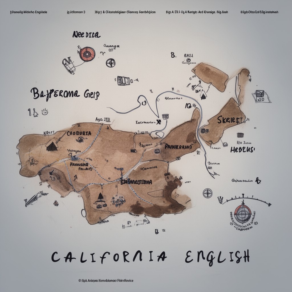 AI-generated illustration of California English