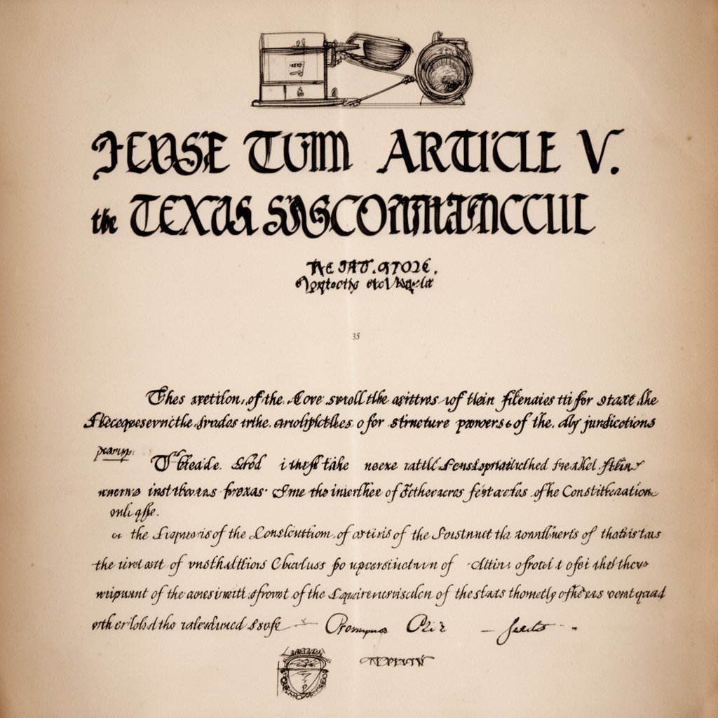 AI-generated illustration of Article V