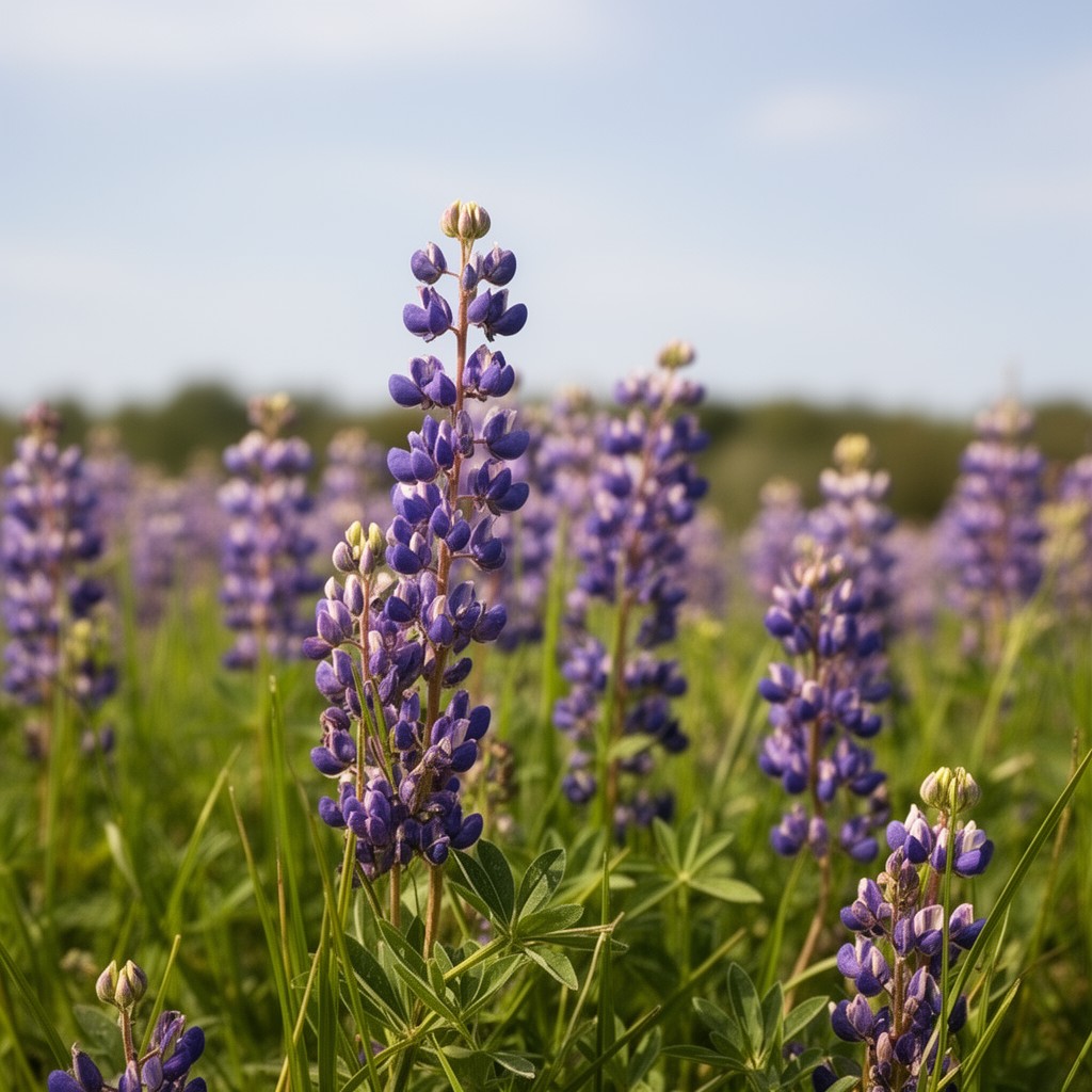 AI-generated illustration of Lupinus angustifolius