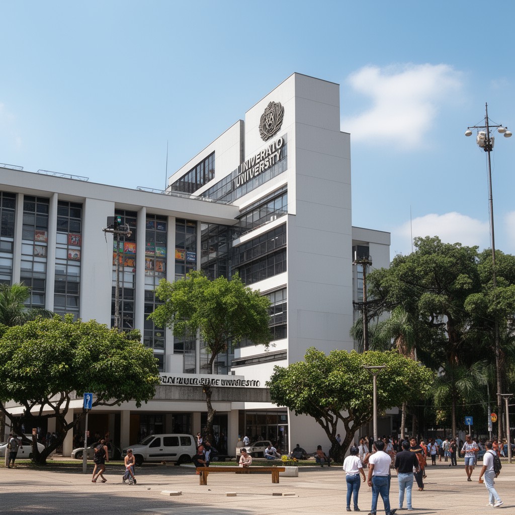 AI-generated illustration of São Paulo State University (campuses in metro area)