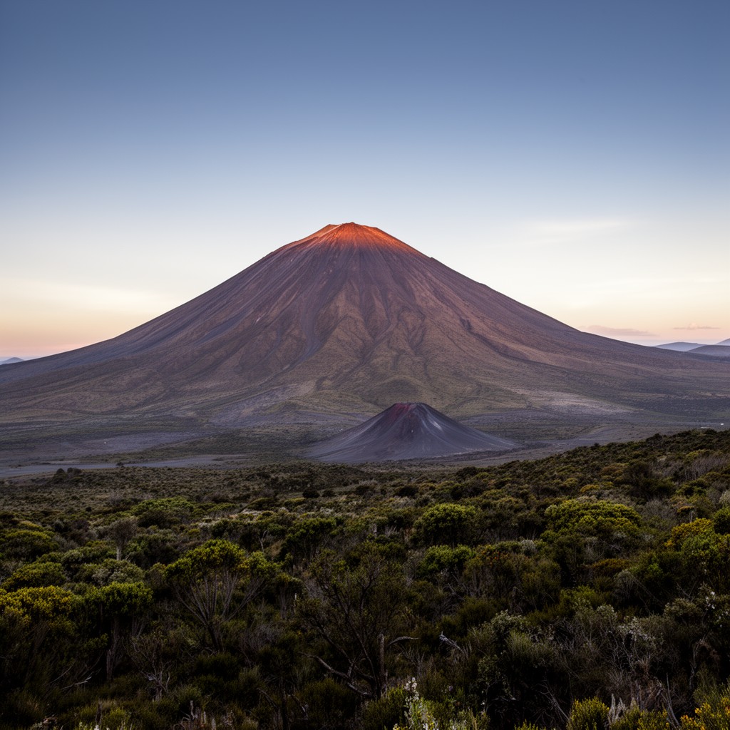 AI-generated illustration of Mount Ngauruhoe