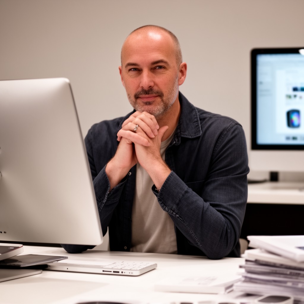 AI-generated illustration of Jonathan Ive