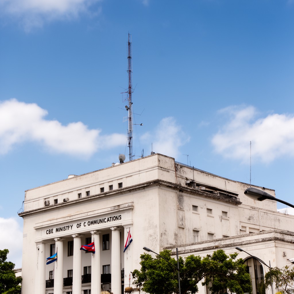 AI-generated illustration of Ministry of Communications of Cuba