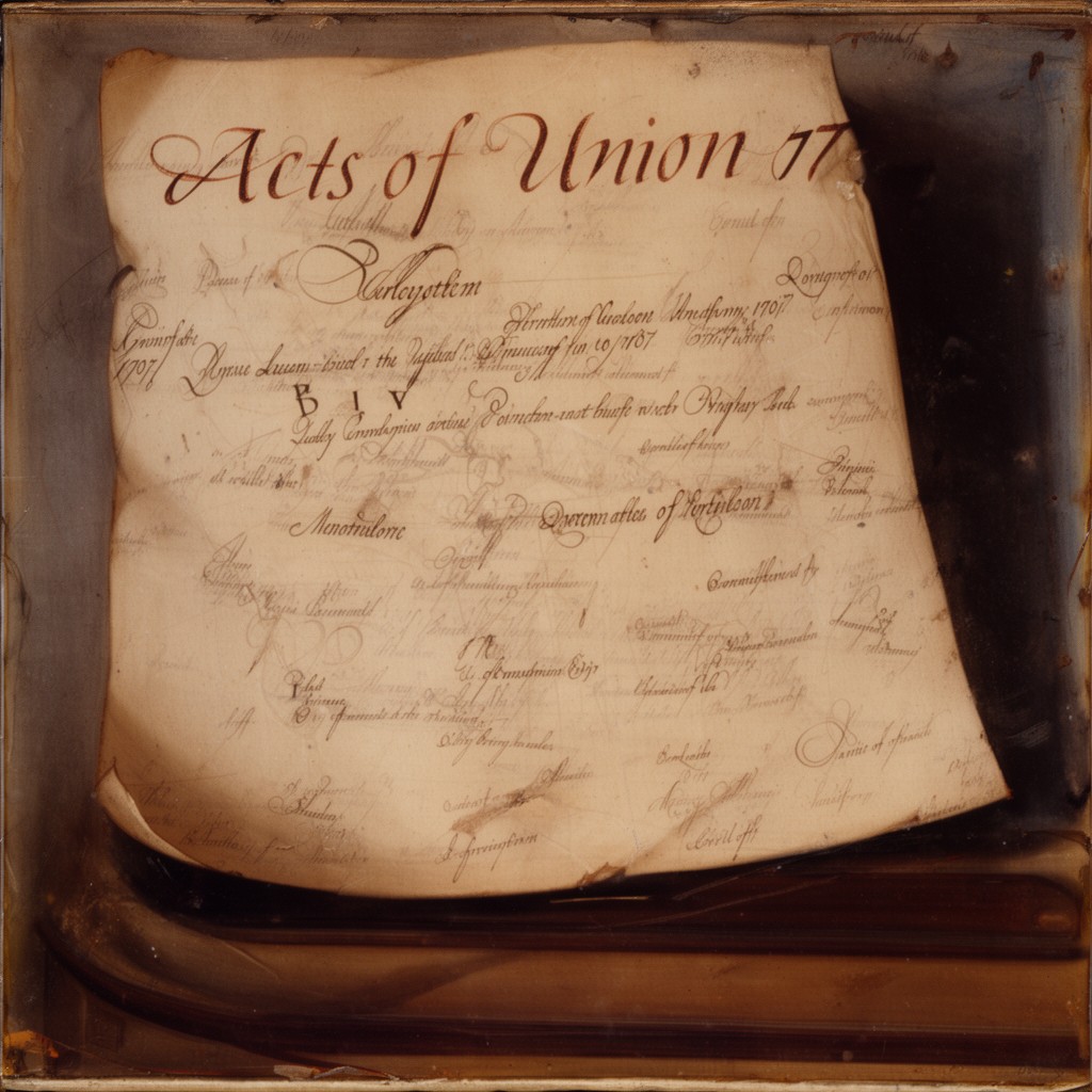 AI-generated illustration of Acts of Union 1707