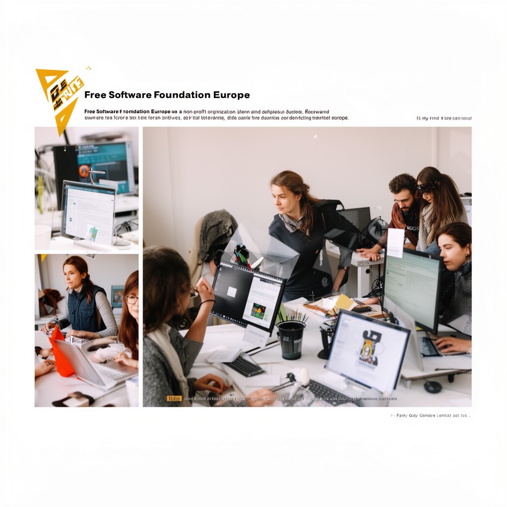 AI-generated illustration of Free Software Foundation Europe
