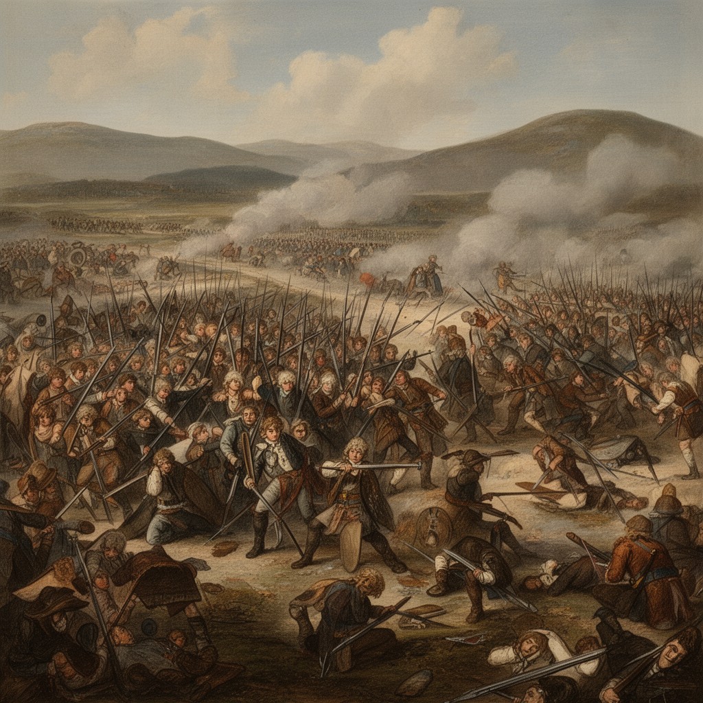 AI-generated illustration of Battle of Sheriffmuir