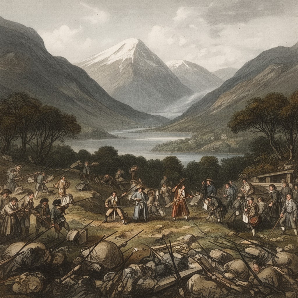 AI-generated illustration of Jacobite rising of 1719
