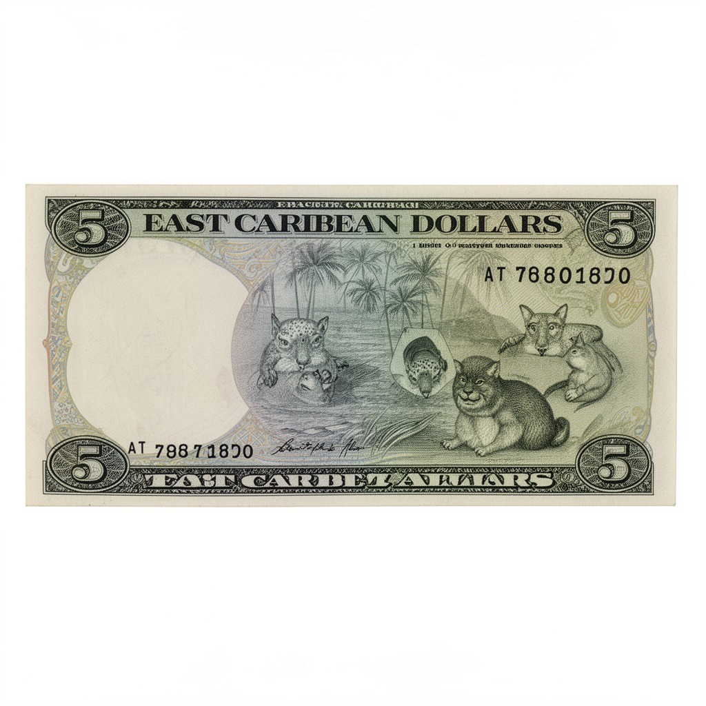 AI-generated illustration of East Caribbean dollar