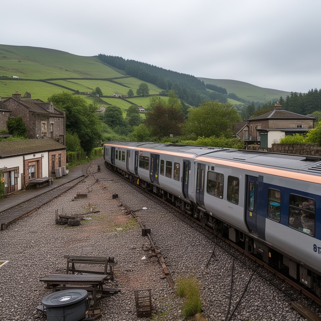 AI-generated illustration of Borders Railway