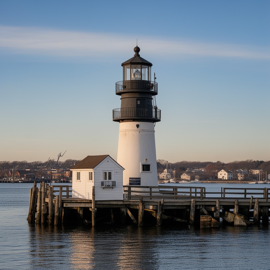 AI-generated illustration of Derby Wharf Light Station