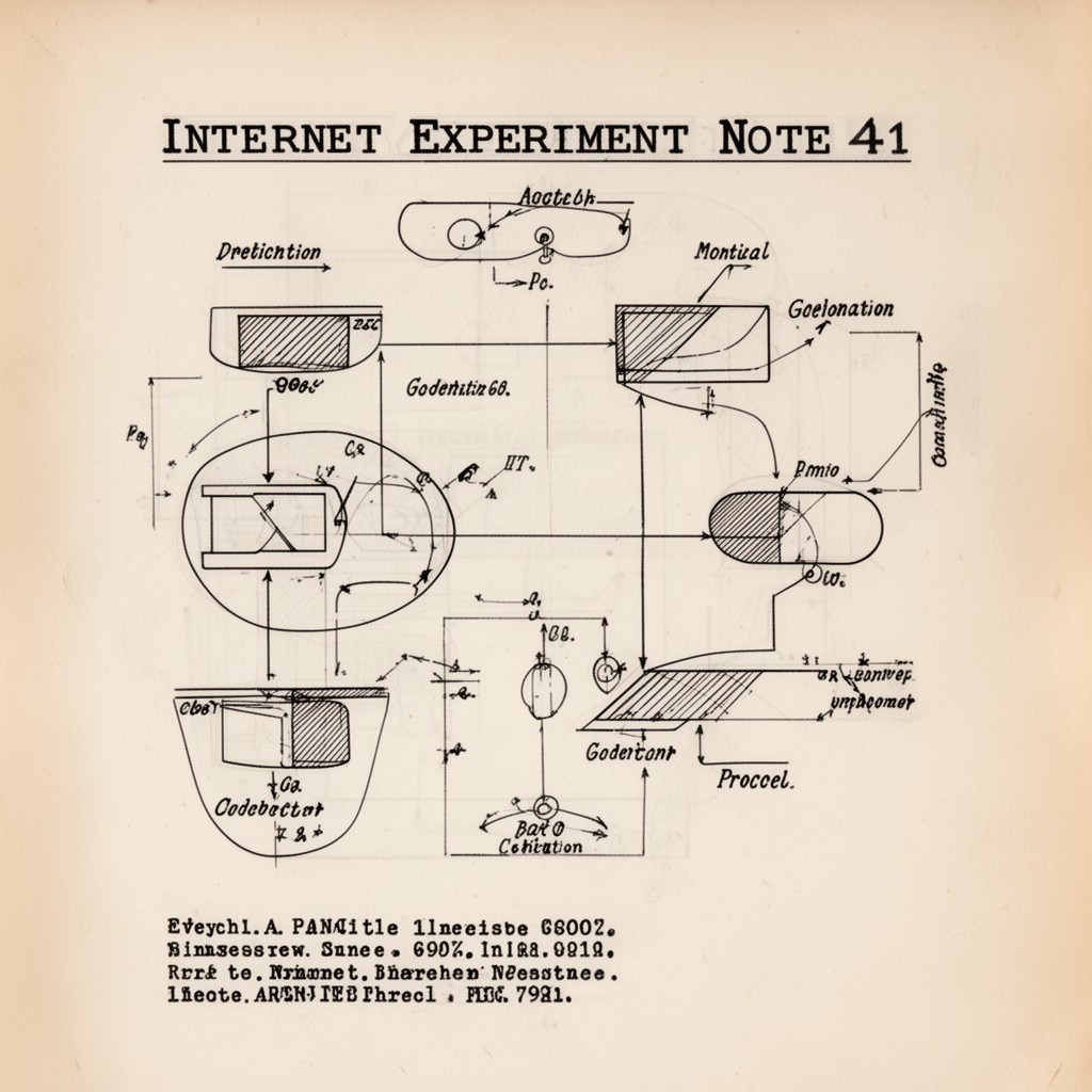 AI-generated illustration of Internet Experiment Note 41