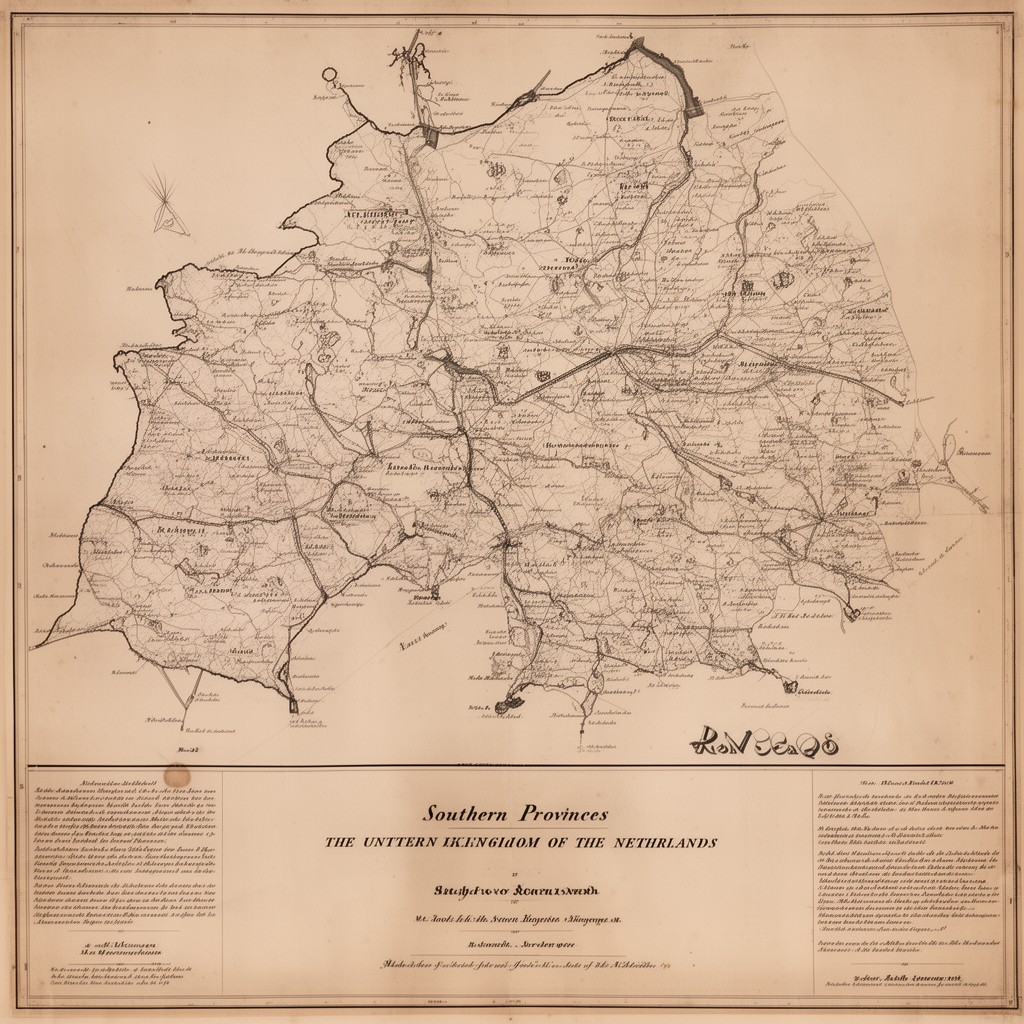 AI-generated illustration of Southern provinces of the United Kingdom of the Netherlands