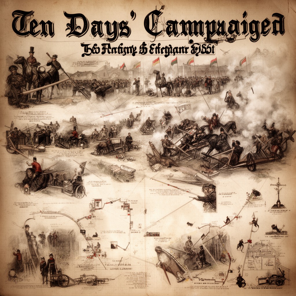 AI-generated illustration of Ten Days’ Campaign