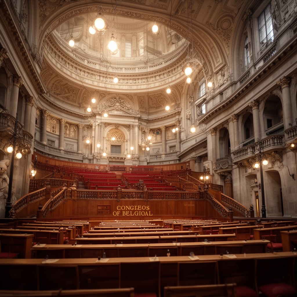 AI-generated illustration of National Congress of Belgium