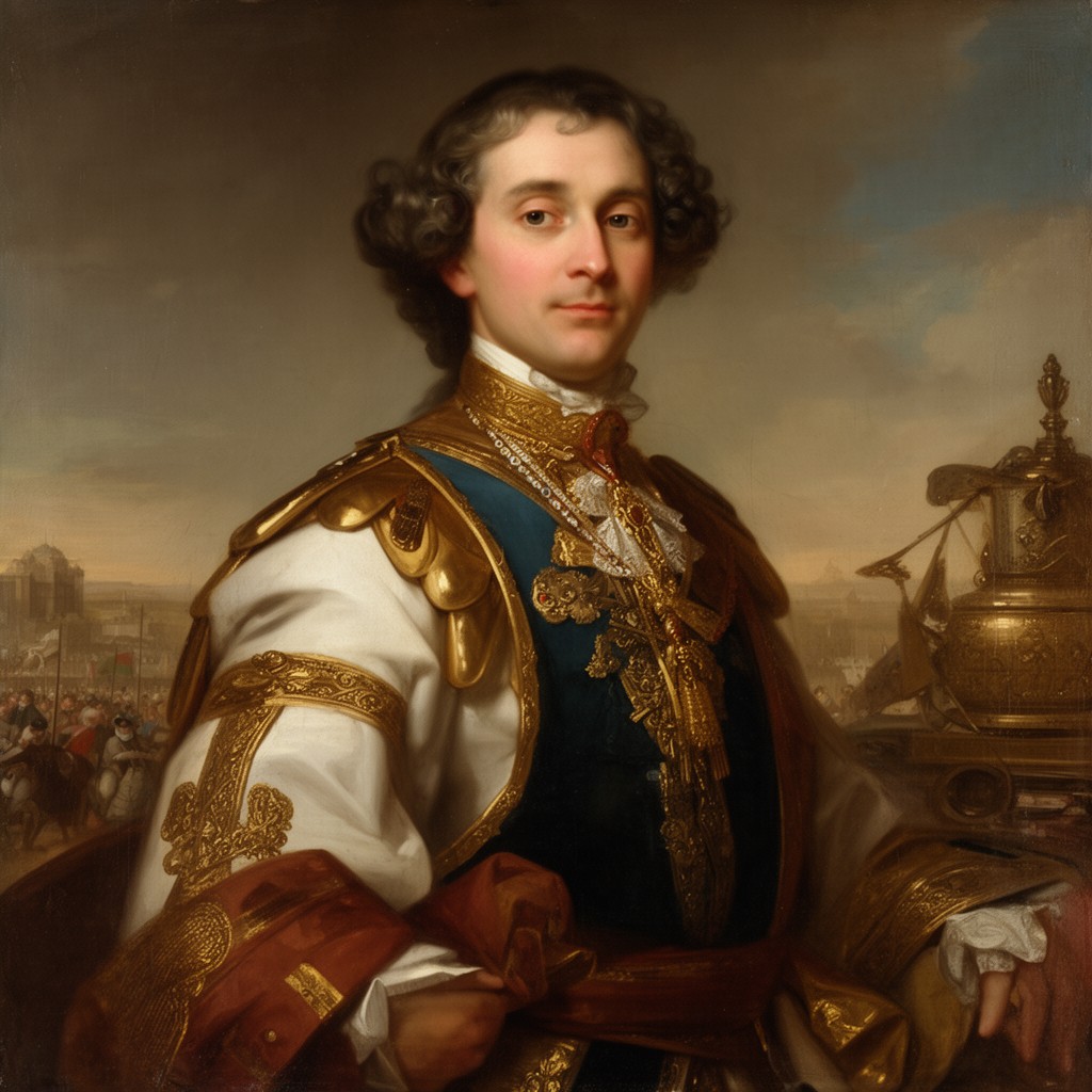 AI-generated illustration of John Churchill, 1st Duke of Marlborough