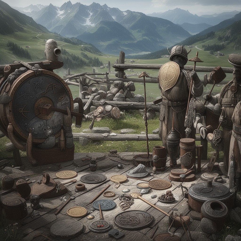 AI-generated illustration of Alpine Celtic culture