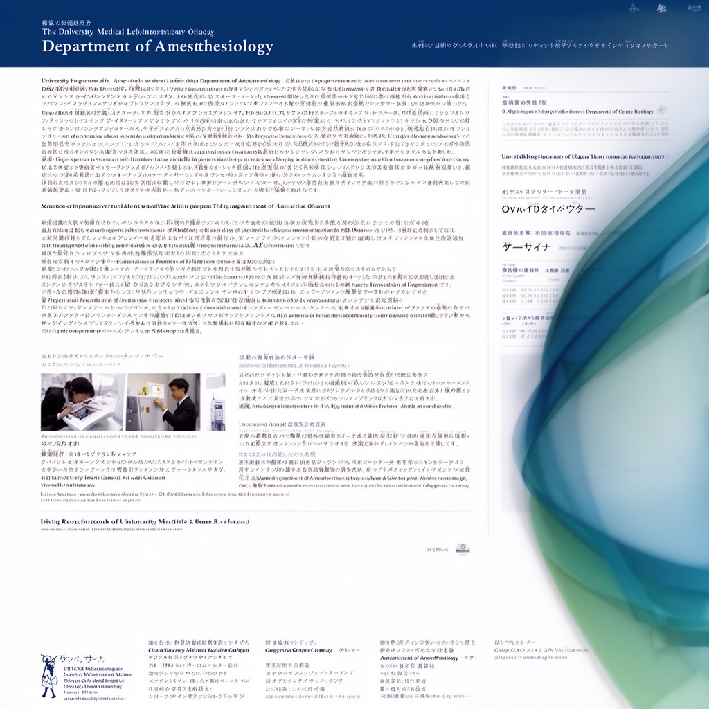 AI-generated illustration of Department of Anesthesiology