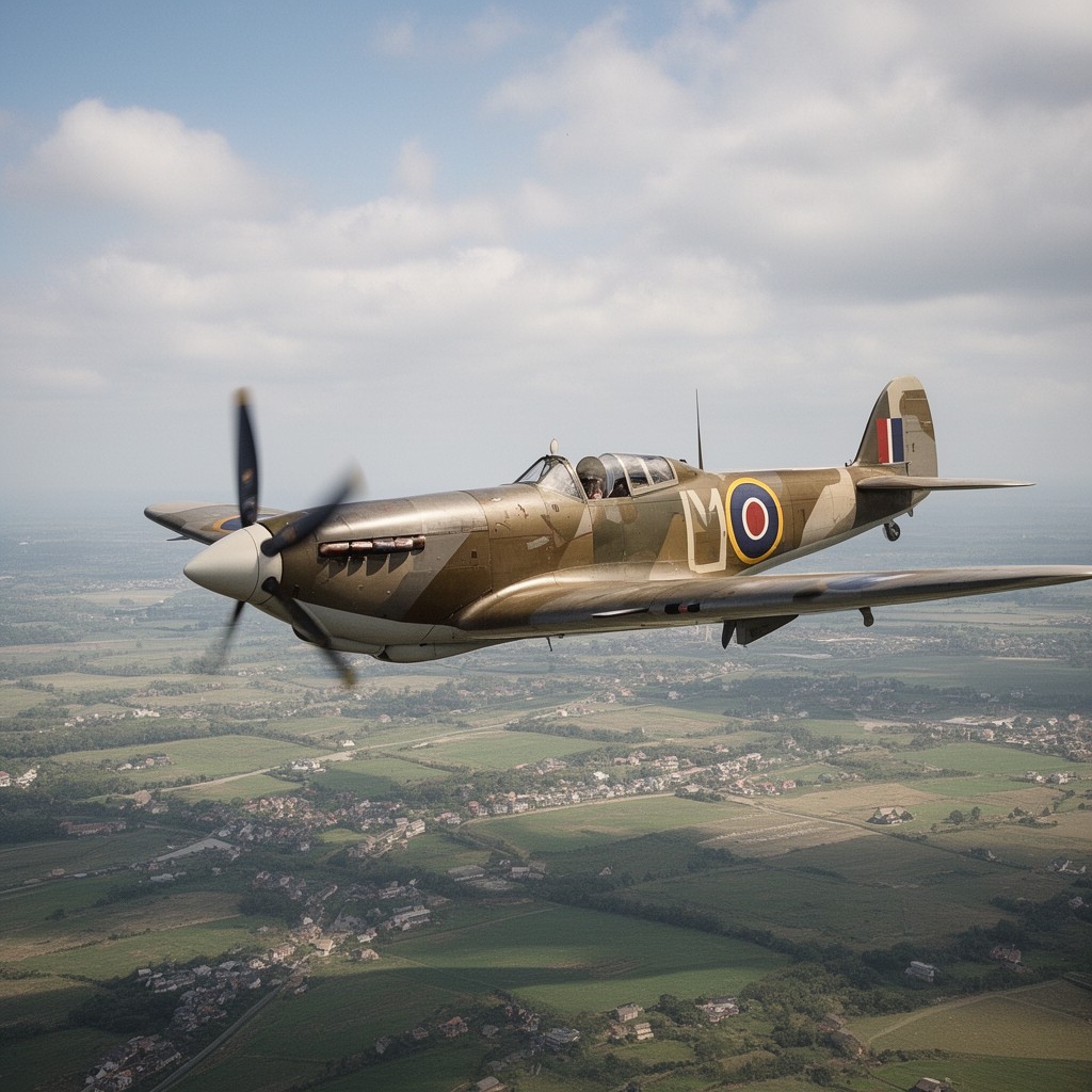 AI-generated illustration of Supermarine Spitfire