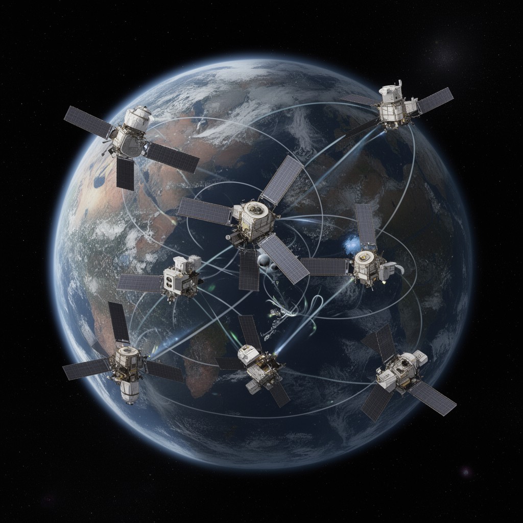 AI-generated illustration of Cluster mission