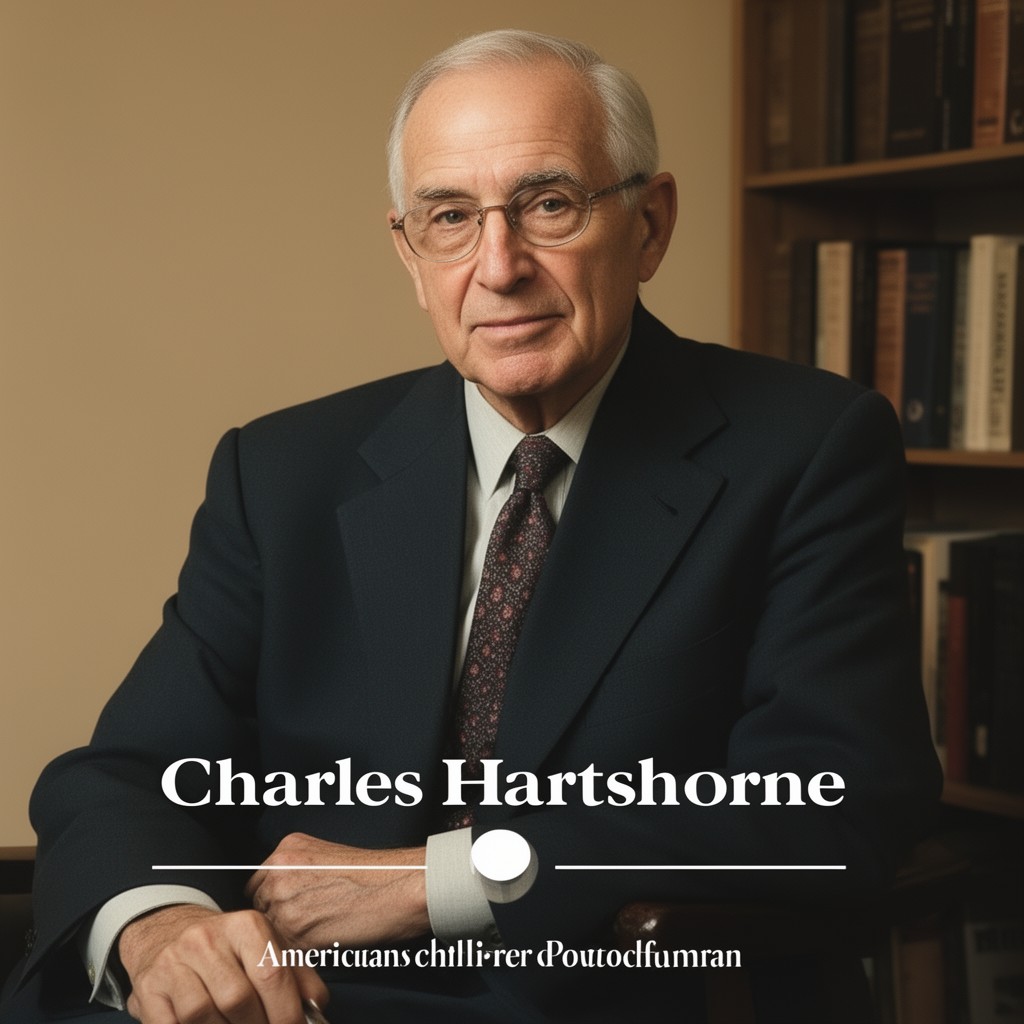 AI-generated illustration of Charles Hartshorne