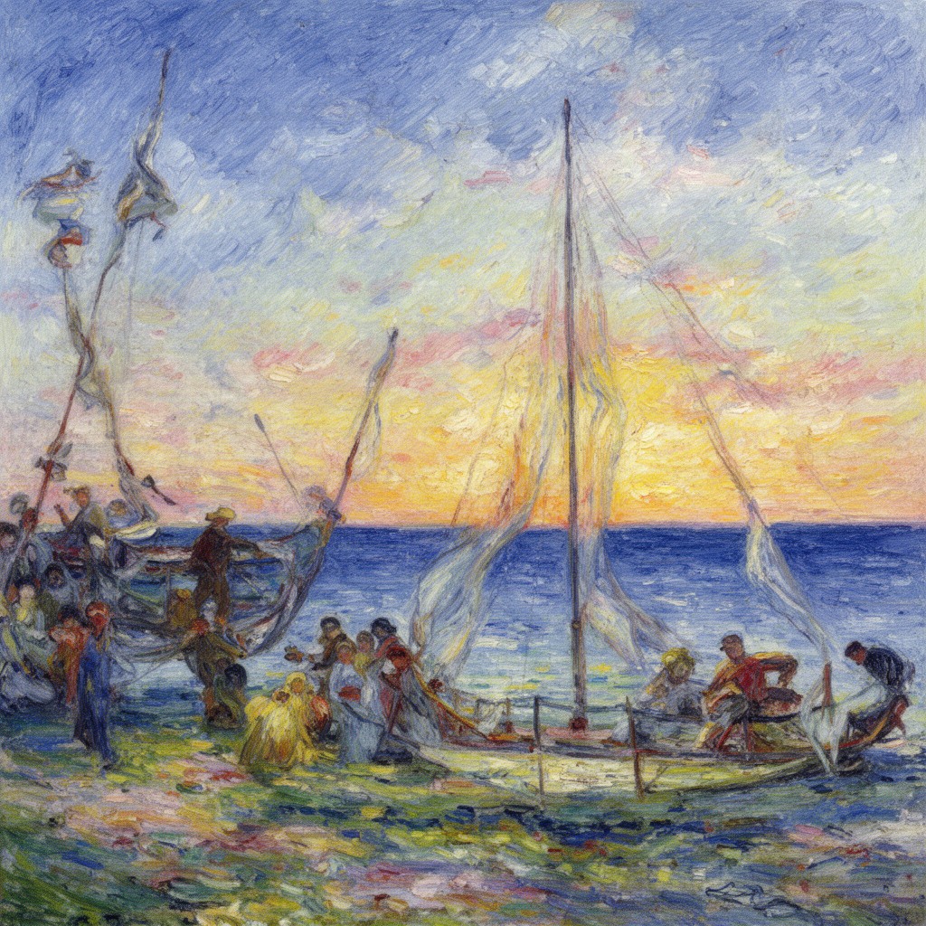 AI-generated illustration of Henri-Edmond Cross