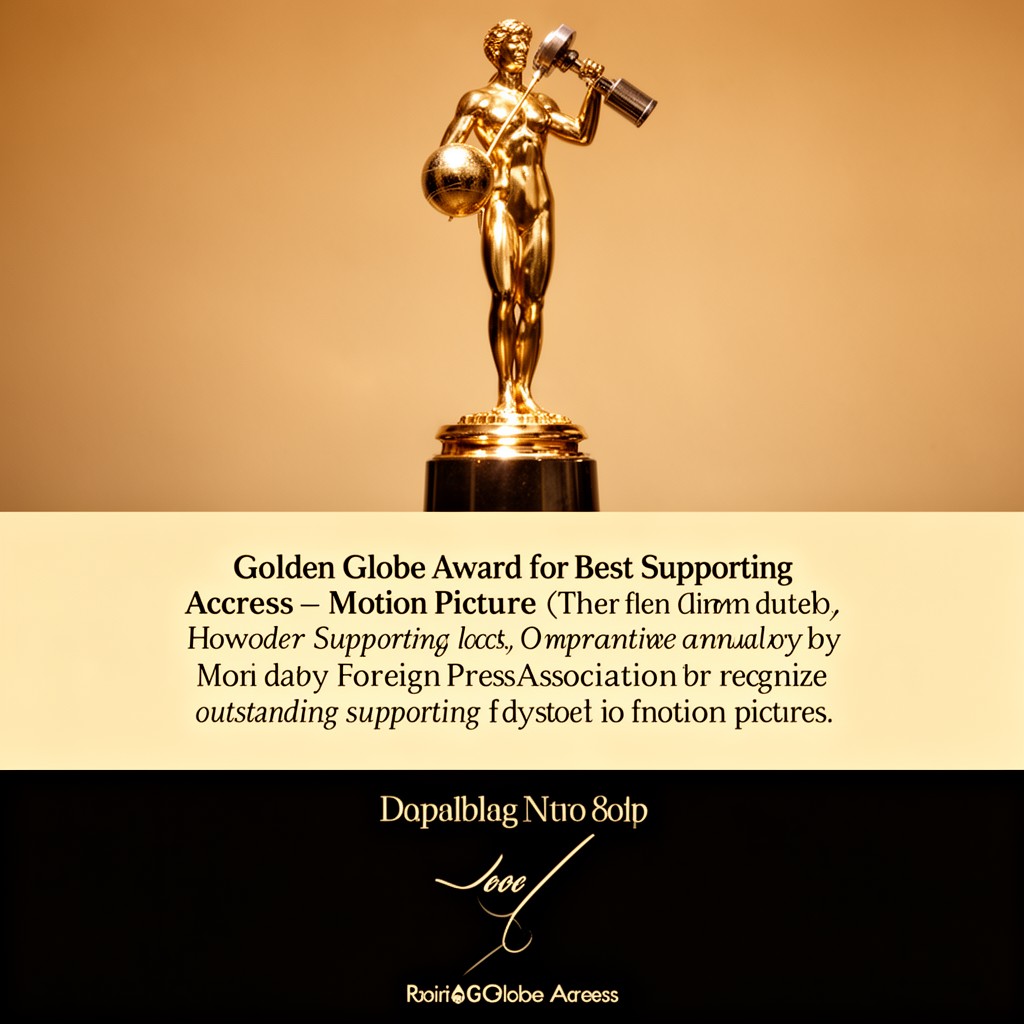 AI-generated illustration of Golden Globe Award for Best Supporting Actress – Motion Picture