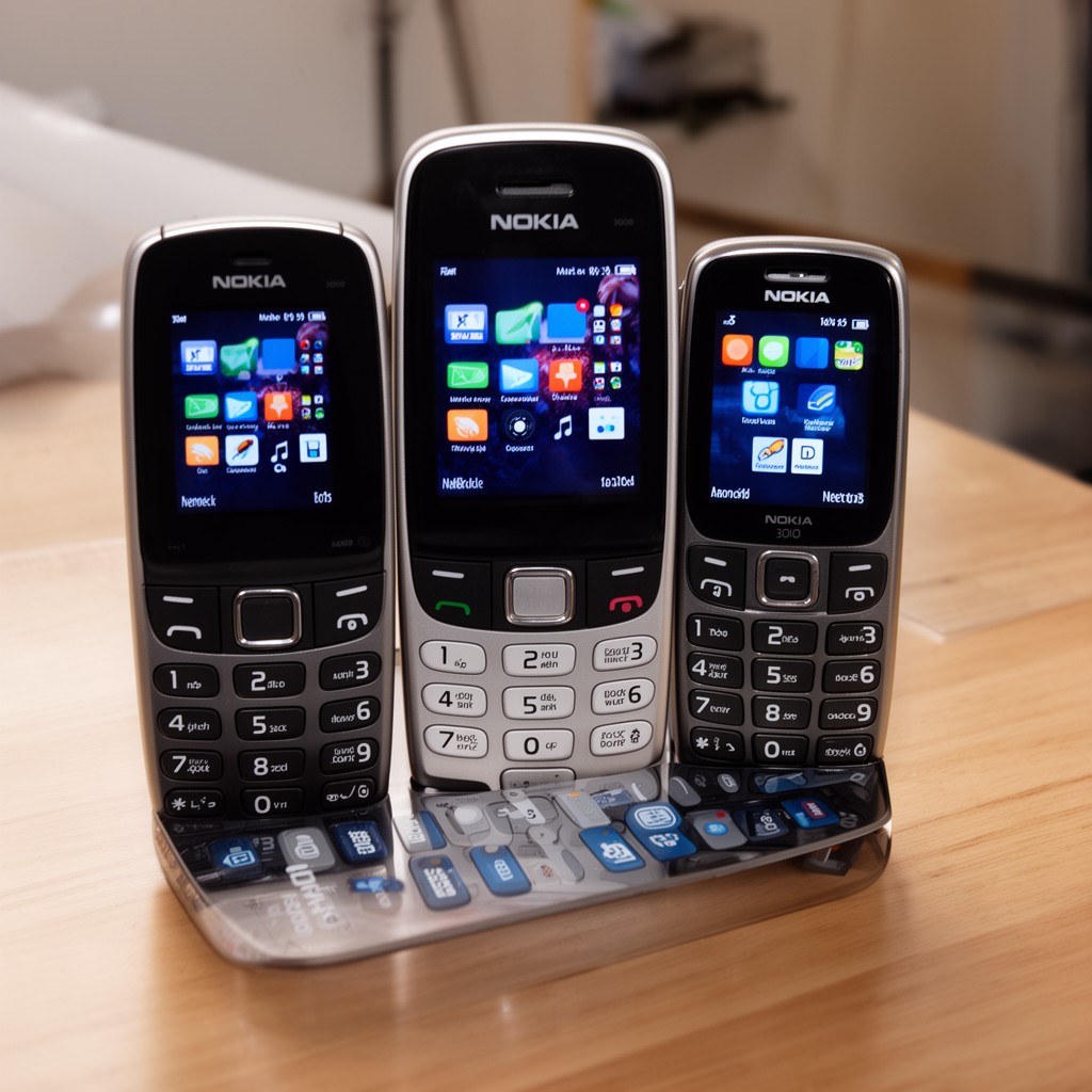 AI-generated illustration of Nokia 3000 series
