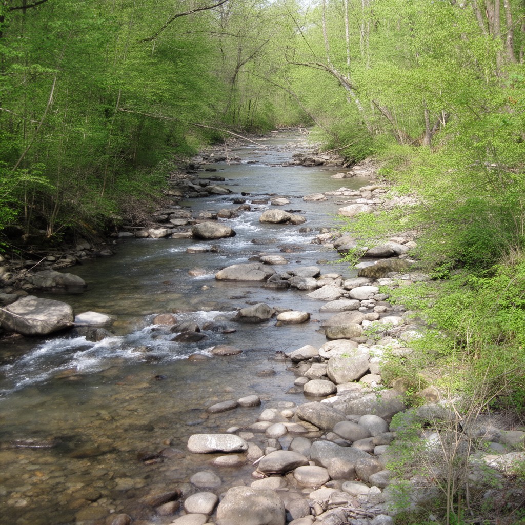 AI-generated illustration of Stone Hill River
