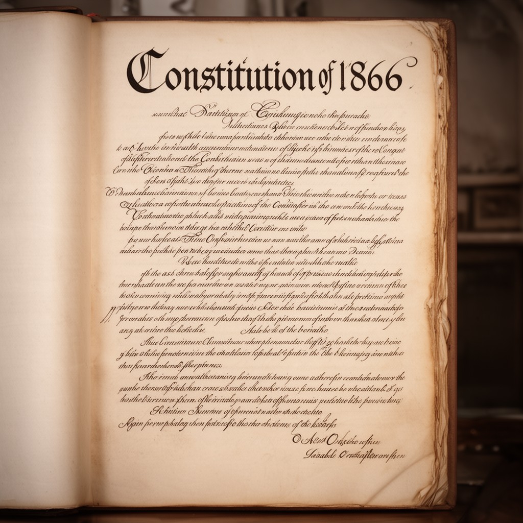 AI-generated illustration of Constitution of 1866 (Texas)