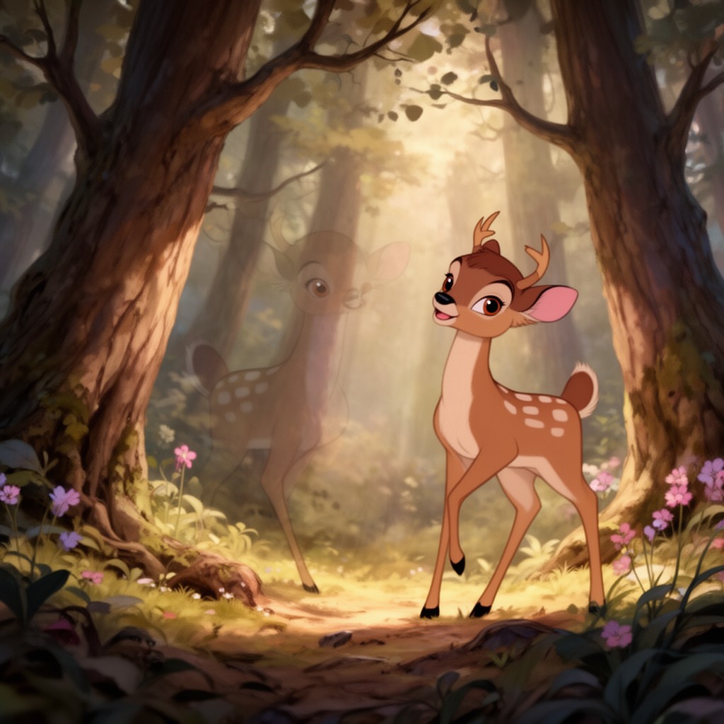 AI-generated illustration of Bambi