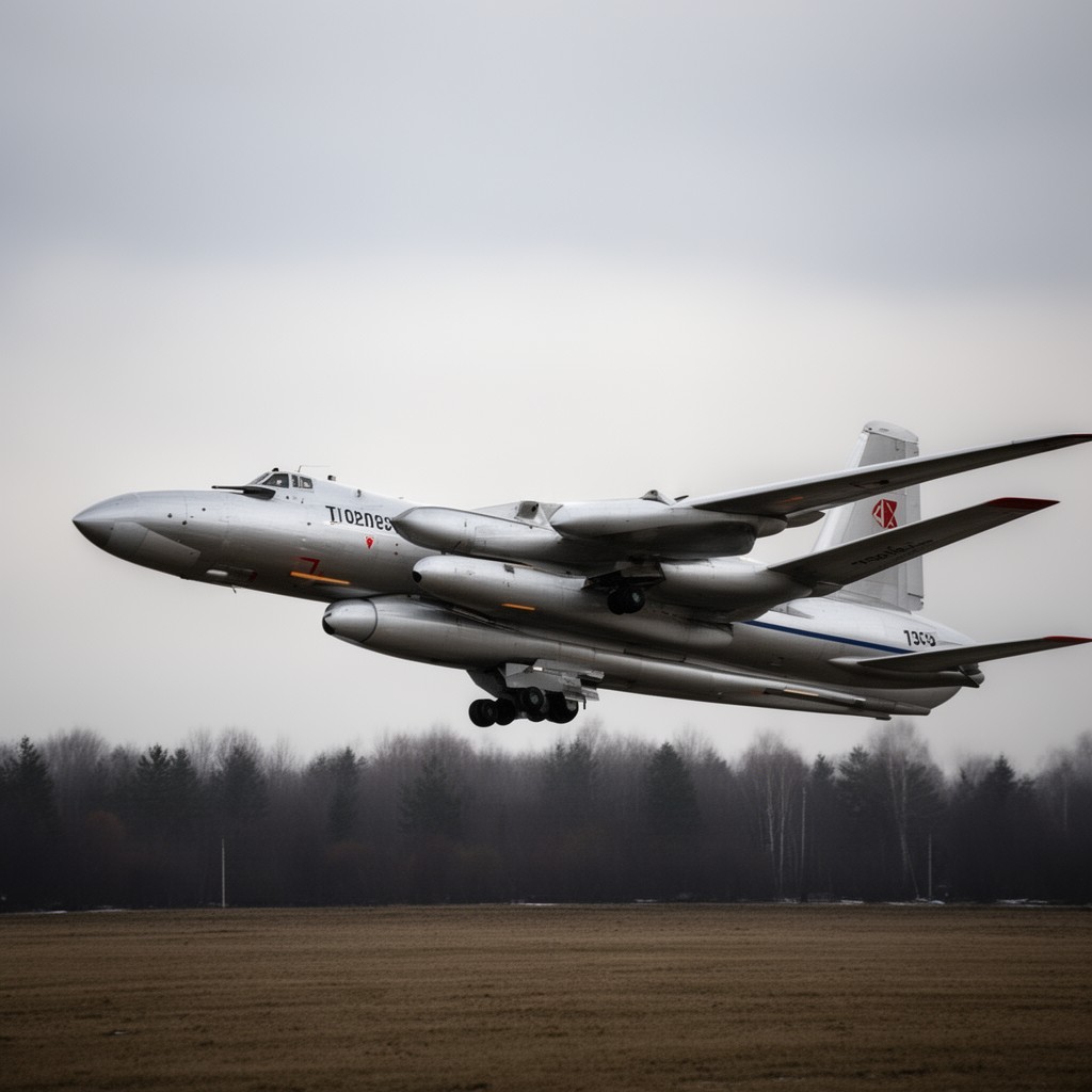 AI-generated illustration of Tupolev Tu-16 bomber