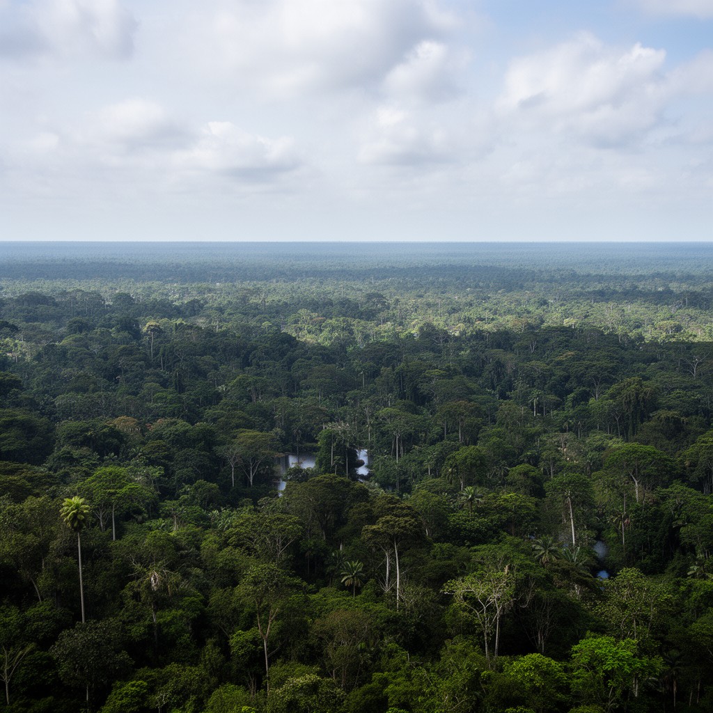 AI-generated illustration of Amazon Basin