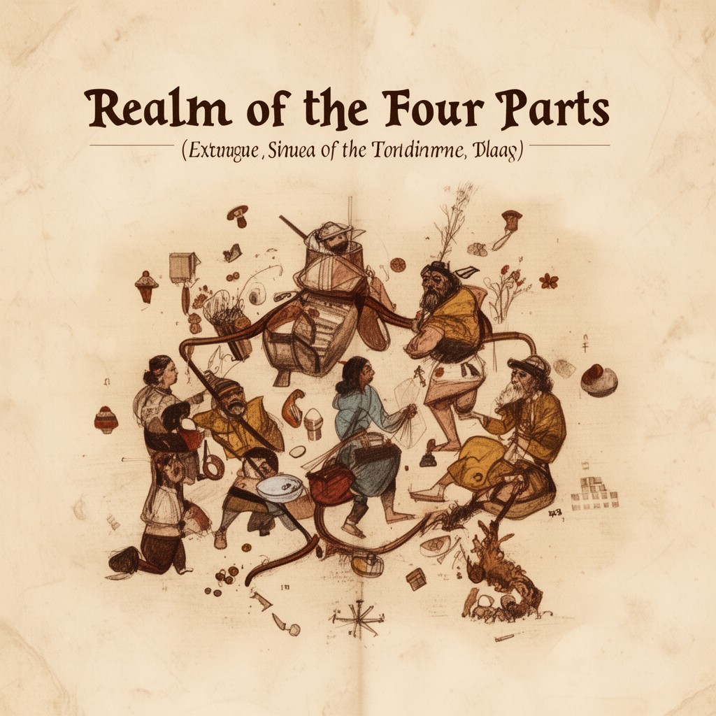 AI-generated illustration of Realm of the Four Parts