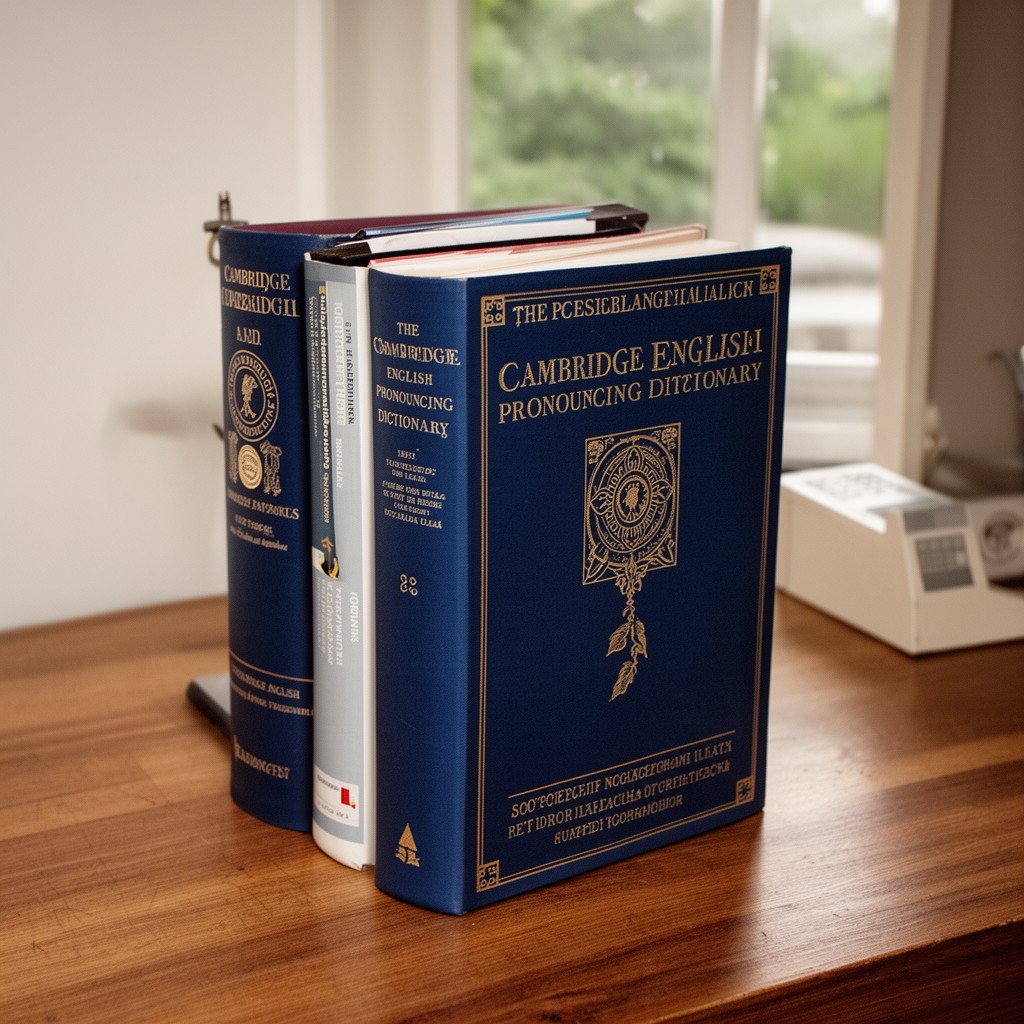 AI-generated illustration of Cambridge English Pronouncing Dictionary