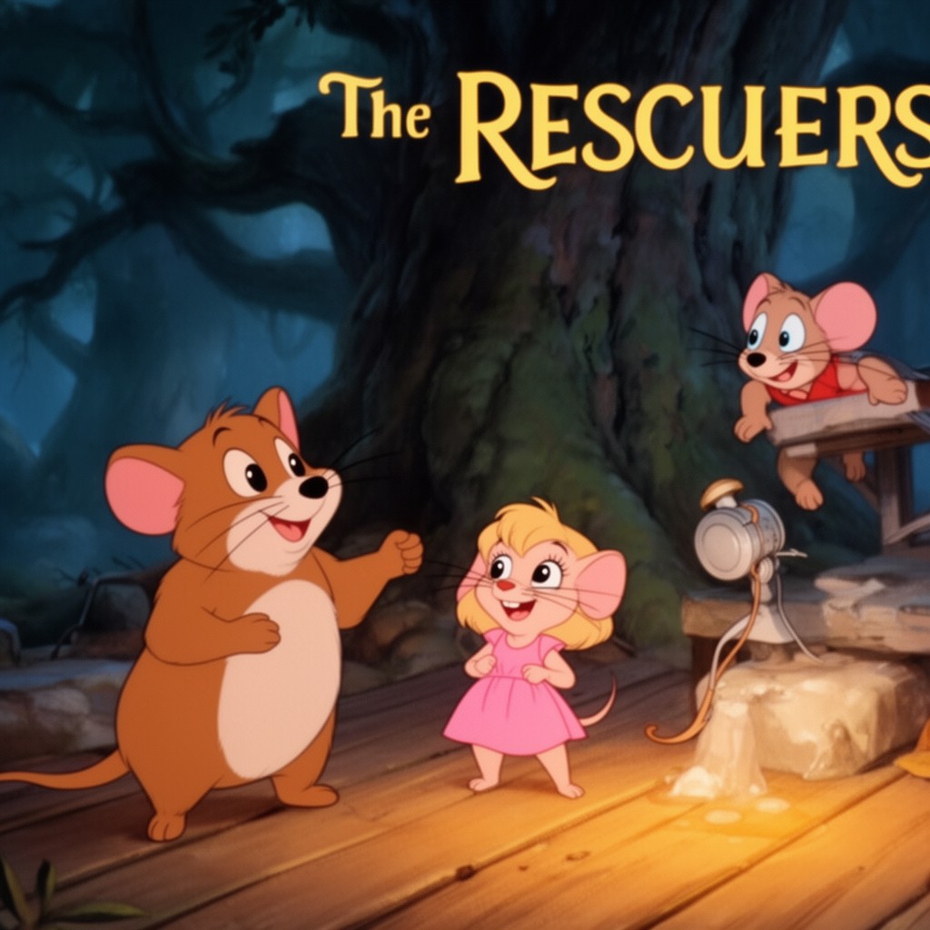 AI-generated illustration of The Rescuers