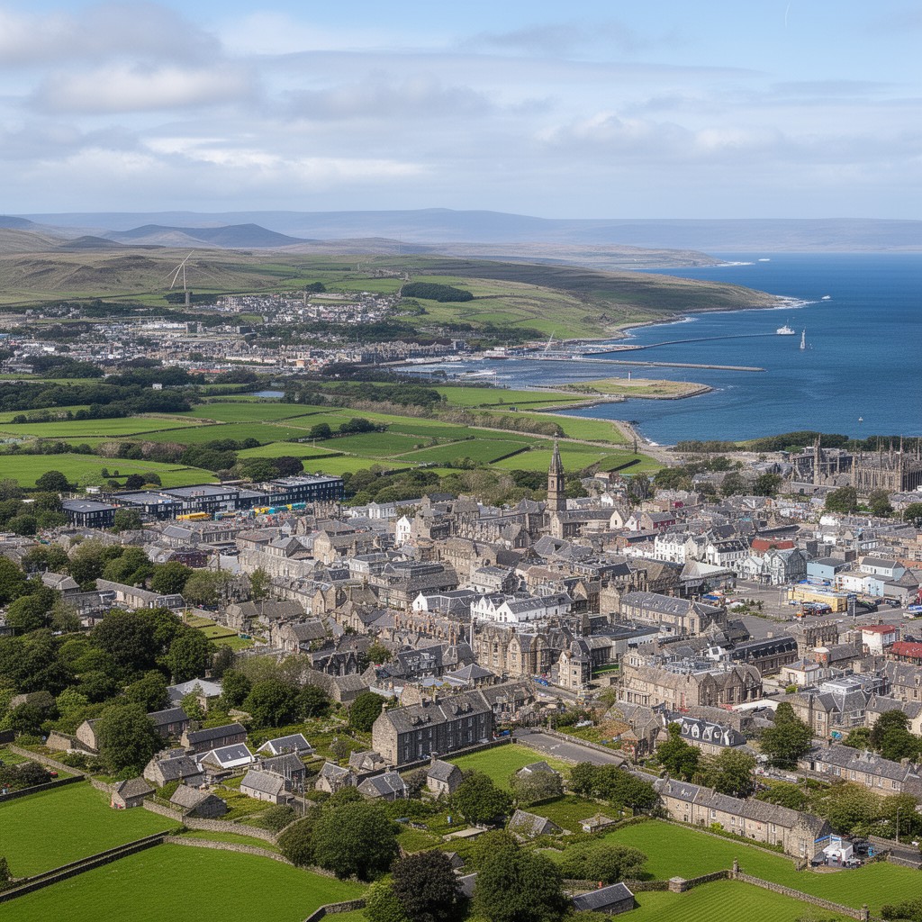 AI-generated illustration of eastern Scotland