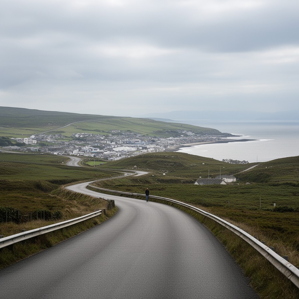 AI-generated illustration of A955 road