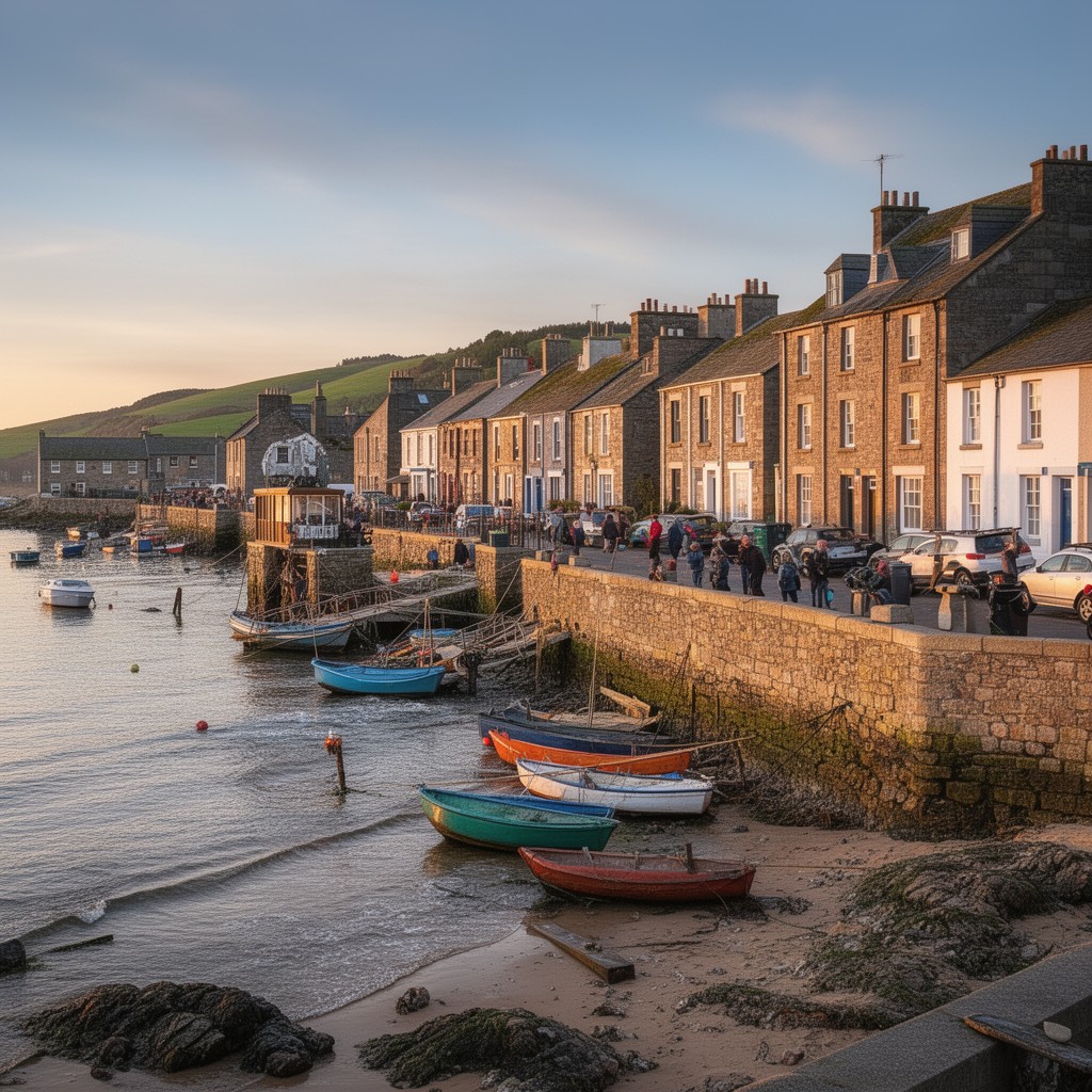 AI-generated illustration of East Neuk coastal villages