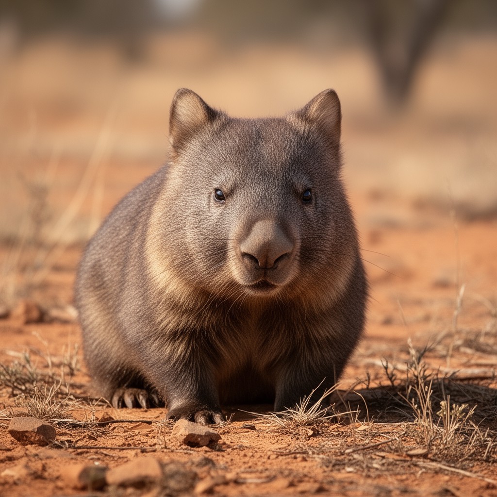 AI-generated illustration of Southern Hairy-nosed Wombat